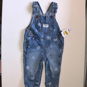 Oshkosh baby girl overalls with floral print